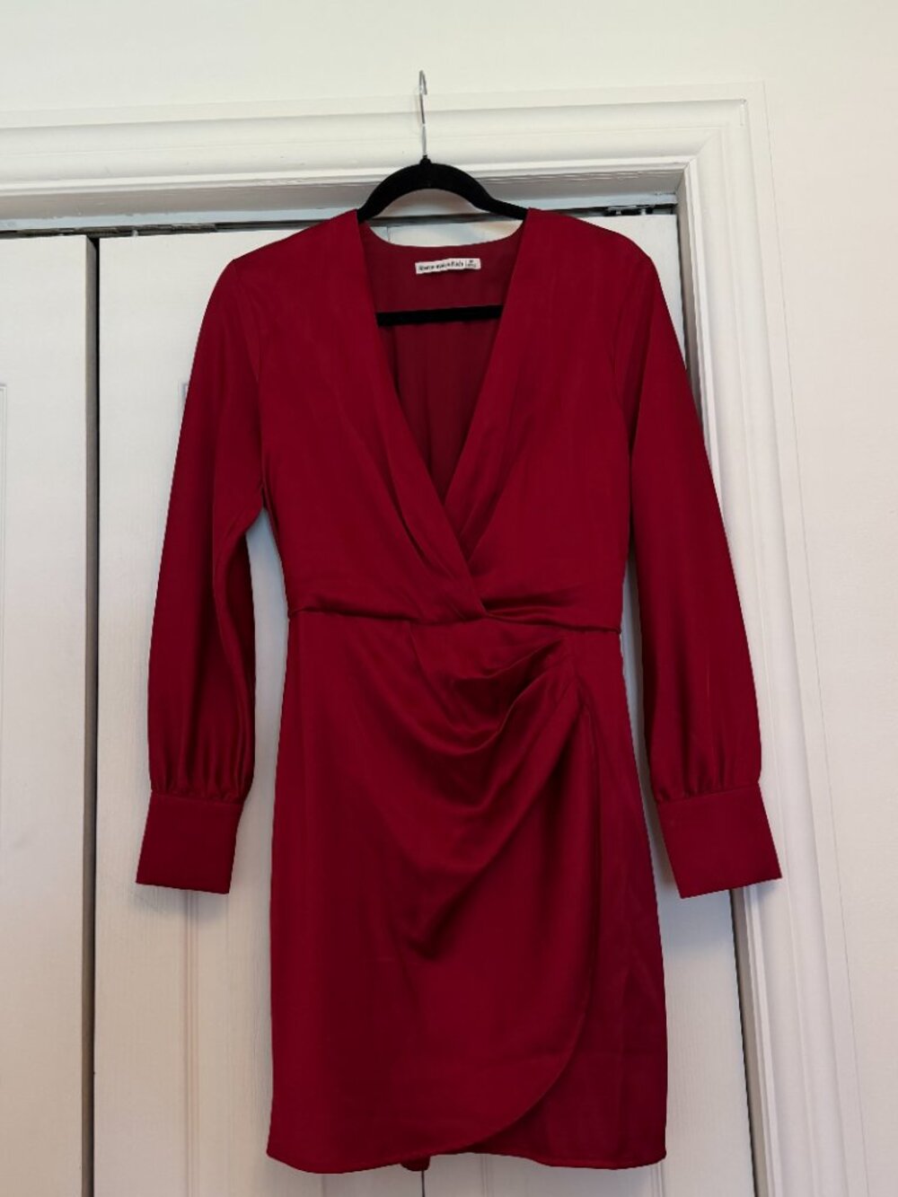 Abercrombie & Fitch Satin Wrap Mini Dress